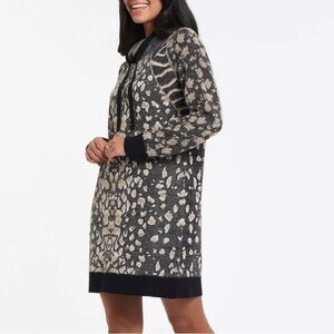Tribal Abstract Animal Print Sweater Dress Size Small